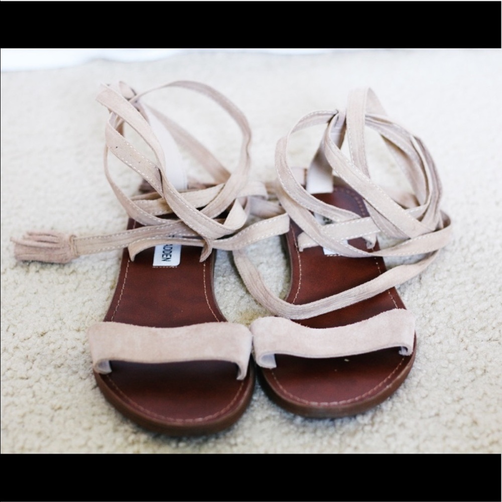 Steve Madden wrap sandals.